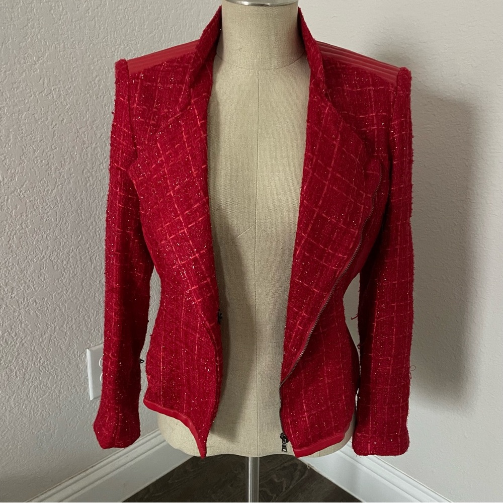Sam Edelman Red Textured Jacket